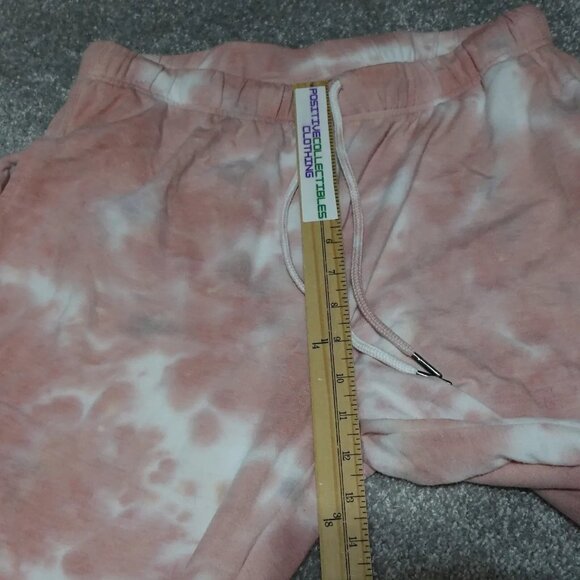 Yummy Sweater Co. Jogger Pants Women's Medium Pink Tie Dye Elastic Waist Outdoor - Picture 6 of 11